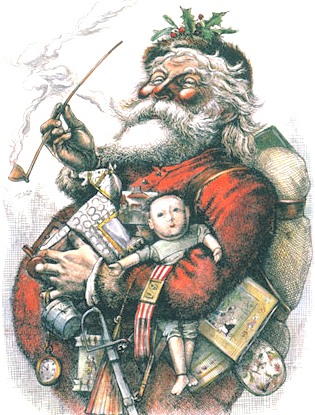 Santa by Thomas Nast in 1881